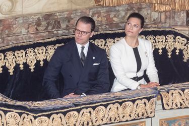 La princesse héritière Victoria de Suède et le prince Daniel dans la cathédrale de Stockholm, le 14 septembre 2021