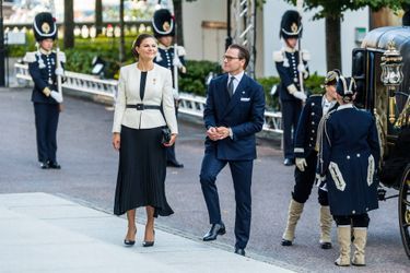 La princesse héritière Victoria de Suède et le prince Daniel à Stockholm, le 14 septembre 2021