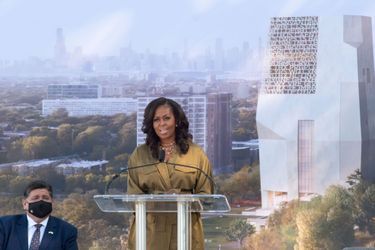 Michelle Obama à Chicago, le 28 septembre 2021.