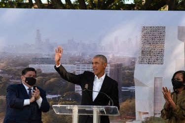 Barack Obama à Chicago, le 28 septembre 2021.