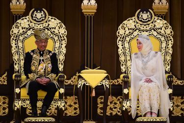 Le roi et la reine de Malaisie, lors de la cérémonie de couronnement le 30 juillet 2019 