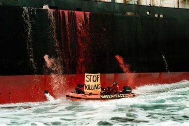21 janvier 1992. Action contre le baleinier japonais NISSHIN MARU, dans l'océan austral.