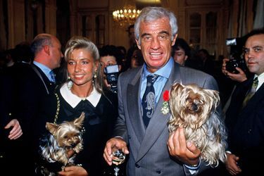 Jean-Paul Belmondo avec sa deuxième épouse Natty en 1991