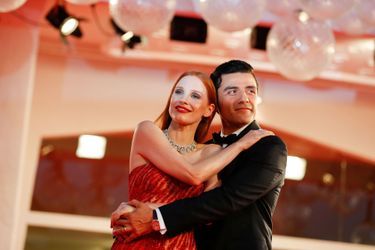Jessica Chastain et Oscar Isaac à Venise, le 4 septembre 2021.