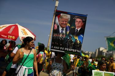 Manifestation de soutien à Jair Bolsonaro à Rio de Janeiro, au Brésil, le 7 septembre 2021.