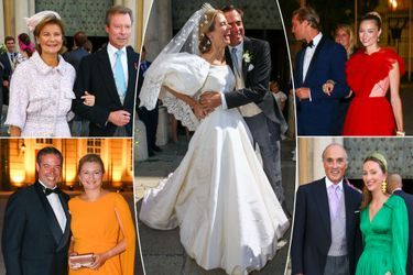 Au mariage de la princesse Maria Anunciata de Liechtenstein et d'Emanuele Musini, à Vienne le 4 septembre 2021