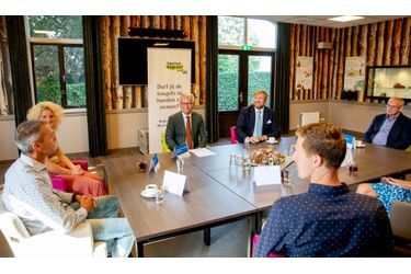Le roi Willem-Alexander des Pays-Bas à Heeten dans le Salland, le 14 septembre 2021