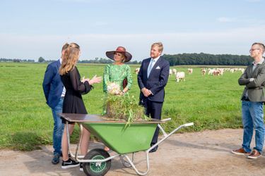 La reine Maxima et le roi Willem-Alexander des Pays-Bas à Olst-Wijhe dans le Salland, le 14 septembre 2021