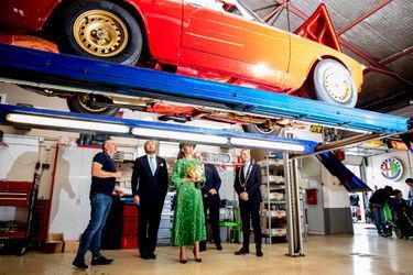 La reine Maxima et le roi Willem-Alexander des Pays-Bas à Deventer dans le Salland, le 14 septembre 2021