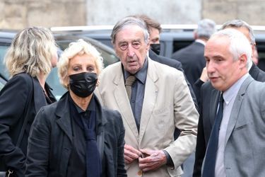Pierre Vernier arrivant aux obsèques de Jean-Paul Belmondo à Paris, le 10 septembre 2021.