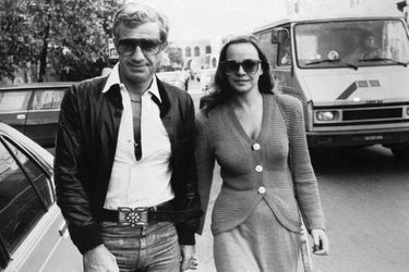 Laura Antonelli et Jean-Paul Belmondo à Rome en 1979.