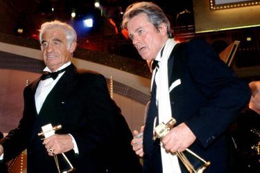 Jean-Paul Belmondo et Alain Delon en 1998.