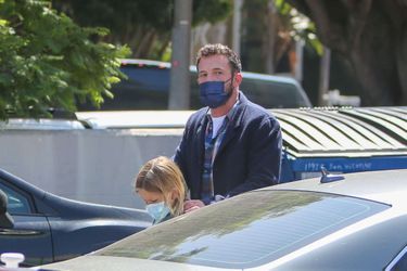 Ben Affleck et ses trois enfants le 16 septembre 2021 à Los Angeles. 