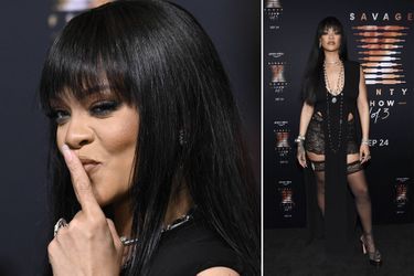 Rihanna présente sa nouvelle collection à New York, le 22 septembre 2021. 