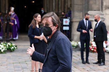 Thomas Dutronc arrivant aux obsèques de Jean-Paul Belmondo à Paris, le 10 septembre 2021.