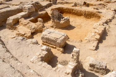 Les vestiges découverts à Alexandrie. 