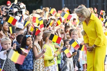 La reine des Belges Mathilde à Zottegem en région flamande, le 7 septembre 2021