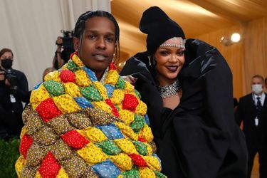 ASAP Rocky et Rihanna au Met Gala à New York, le 13 septembre 2021.