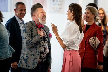 La princesse Mary de Danemark avec Lars Henriksen, le 17 août 2021 à Copenhague