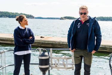 La princesse héritière Victoria de Suède sur l'île d'Utö, le 24 août 2021