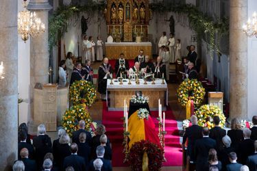 Messe pour les funérailles de la princesse Marie de Liechtenstein dans la cathédrale de Vaduz, le 28 août 2021