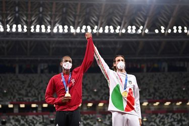 L&#039;Italien Gianmarco Tamberi et le Qatari Mutaz Essa Barshim ont décidé de se partager l&#039;or, en saut en hauteur, dimanche.
