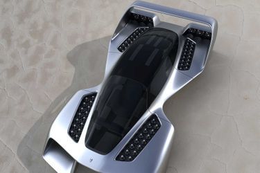 La supercar volante Leo Coupe (rendu 3D).