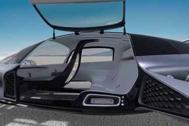La supercar volante Leo Coupe (rendu 3D).