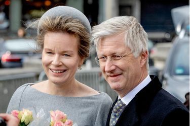 La reine Mathilde et le roi des Belges Philippe à Bruxelles, le 17 février 2020 