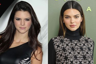 Kendall Jenner au fil des années : à gauche en 2010 et à droite en 2019