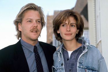 Kiefer Sutherland et Julia Roberts (ici à Deauville en septembre 1990)
