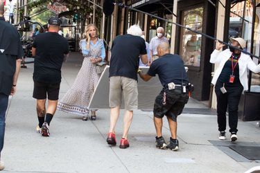 Sarah Jessica Parker sur le tournage de la mini-série «And Just Like That» à New York le 27 juillet 2021