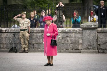 La reine Elizabeth II, le 9 août 2021 au château de Balmoral,