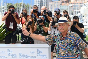 Bill Murray au photocall du film «The French Dispatch» lors du 74e Festival de Cannes le 13 juillet 2021