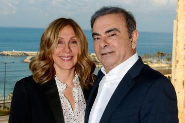 Avec sa femme Carole, à Beyrouth le 11 janvier. 