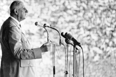 Charles de Gaulle à Pnom Penh au Cambodge, le 1er septembre 1966.