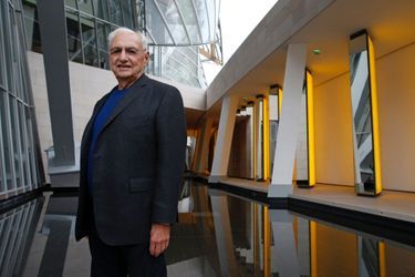 Frank Gehry à la Fondation Louis Vuitton, en octobre 2014. 