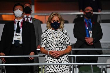 Jill Biden au stade olympique de Tokyo, le 23 juillet 2021.