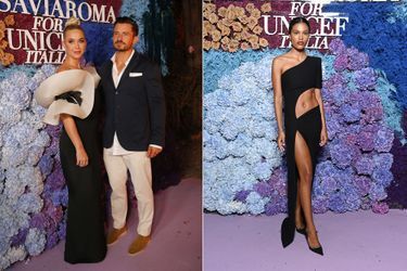 Katy Perry, Orlando Bloom et Tina Kunakey au gala UNICEF organisé par LuisaViaRoma à Capri le 31 juillet 2021