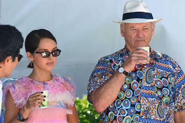 Lyna Khoudri et Bill Murray au photocall du film «The French Dispatch» lors du 74e Festival de Cannes le 13 juillet 2021
