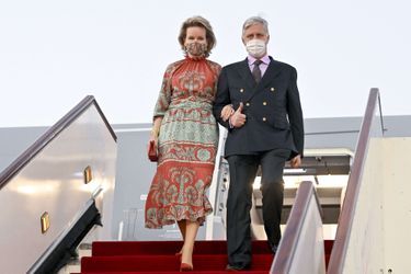 La reine Mathilde et le roi des Belges Philippe au Sultanat d'Oman, le 2 février 2022