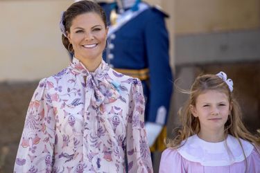 Les princesses Victoria et Estelle de Suède, à Drottningholm le 14 août 2021