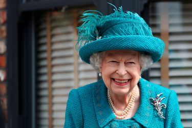 La reine Elizabeth II à Trafford, dans le Grand Manchester, le 8 juillet 2021