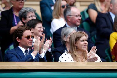La princesse Beatrice d&#039;York et son époux Edoardo Mapelli Mozzi au tournoi de Wimbledon à Londres, le 8 juillet 2021