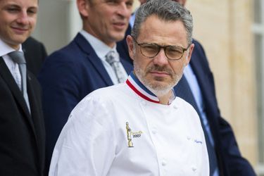 Fabrice Desvignes, ici le 1er juillet à l&#039;Elysée, est le nouveau chef des cuisines du palais présidentiel. 