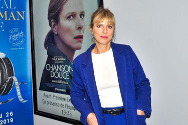 Karin Viard lors de la projection du film "Chanson douce" à Nice le 24 octobre 2019.