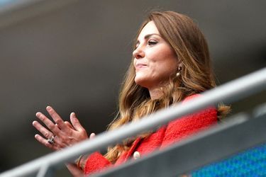 Kate Middleton lors du match Angleterre-Allemagne lors de l&#039;Euro 2020 au stade de Wembley à Londres le 29 juin 2021