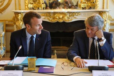 Emmanuel Macron et Jean-Louis Borloo à l'Elysée en mai 2018. 
