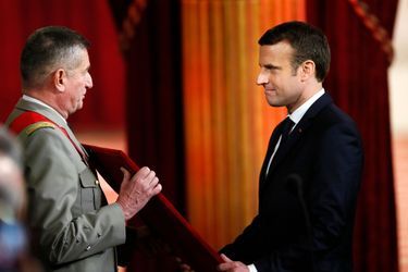 Benoit Puga et Emmanuel Macron le 14 mai 2017.
