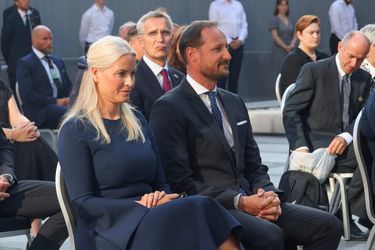 Le prince héritier Haakon et la princesse Mette-Marit à Oslo, le 22 juillet 2021.